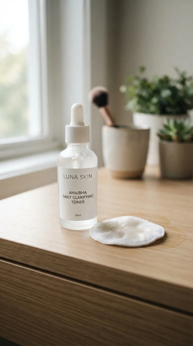 10. Layer with Lightweight Acids (AHA/BHA Toners)